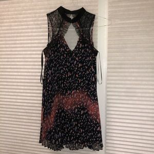 BCBG pleated front closure dress (XS)